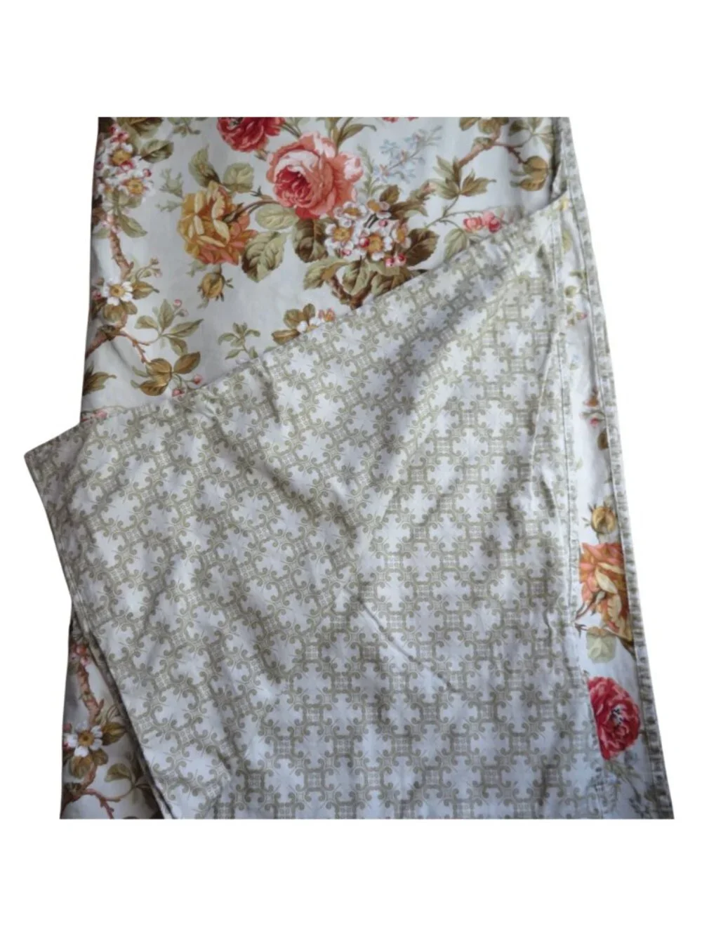 Charter Club Floral Reversible Cotton Sateen Duvet Cover Full/Queen